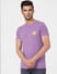 Purple Crew Neck T-shirt_394577+2