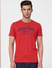 Red Graphic Crew Neck T-shirt_394578+2