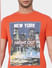 Orange Graphic Crew Neck T-shirt_394580+5