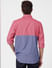 Red Colourblocked Full Sleeves Shirt_394583+4