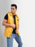 Yellow Hooded Puffer Vest Jacket_402841+1