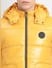 Yellow Hooded Puffer Vest Jacket
