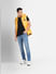 Yellow Hooded Puffer Vest Jacket