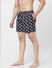 Navy Blue Graphic Print Boxers_396920+2