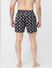 Navy Blue Graphic Print Boxers_396920+3