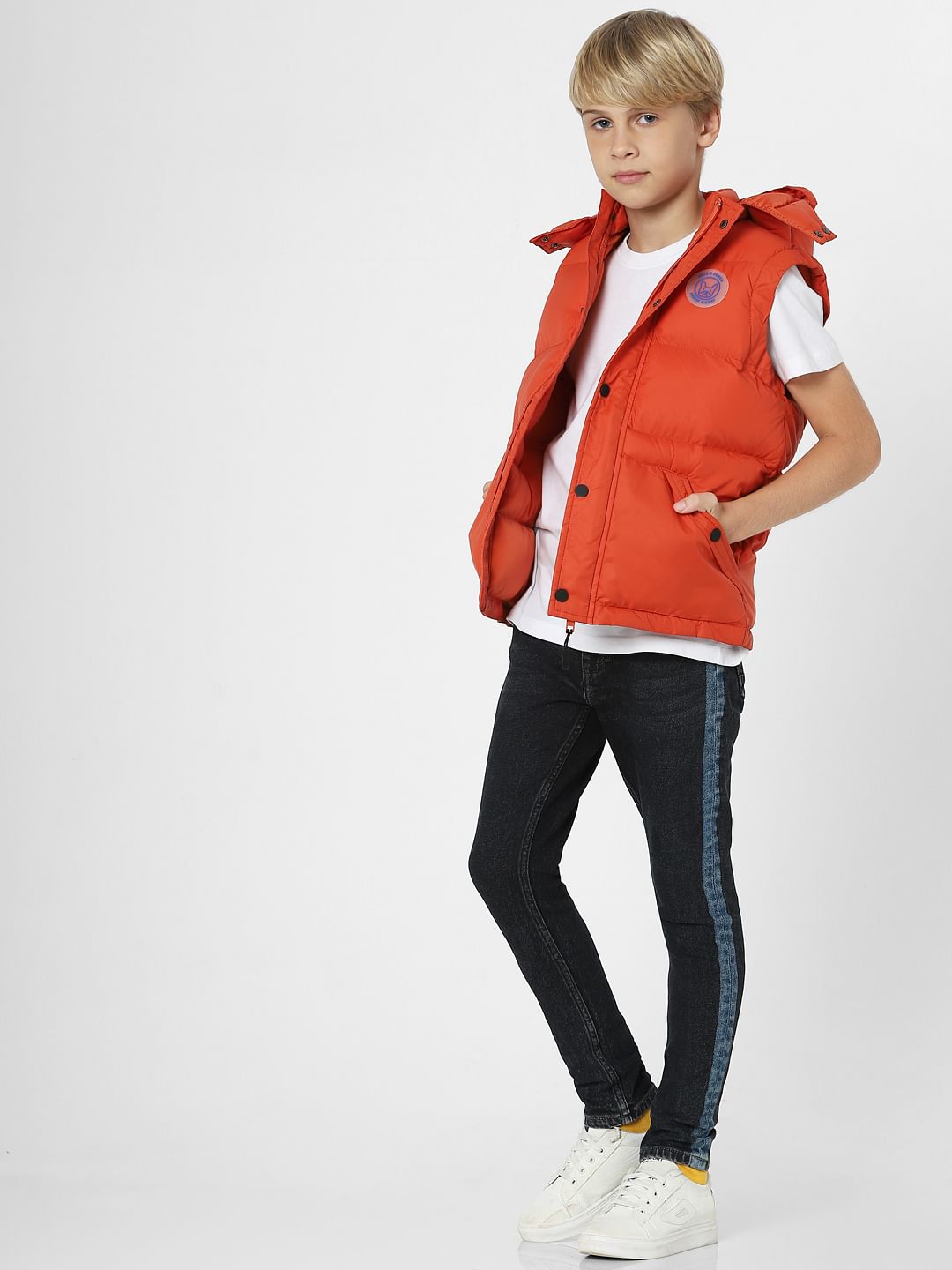 Boys red puffer vest hotsell