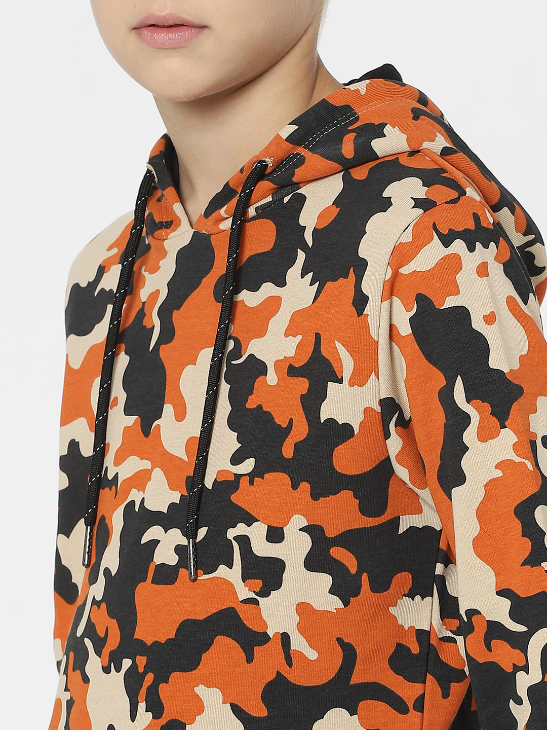 Orange 2025 camo sweatshirt