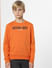 Boys Orange Text Print Sweatshirt_400713+2