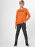 Boys Orange Text Print Sweatshirt_400713+6