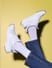 White Flex Sole Knitted Sneakers_406980+1