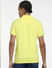 Yellow Logo Print Polo Neck T-shirt_407029+4