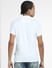 White Logo Print Polo Neck T-shirt_407032+4