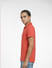 Rust Red Logo Print Polo Neck T-shirt_407033+3