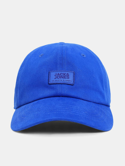 Blue Logo Print Baseball Cap
