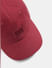 Red Logo Print Baseball Cap_408633+4