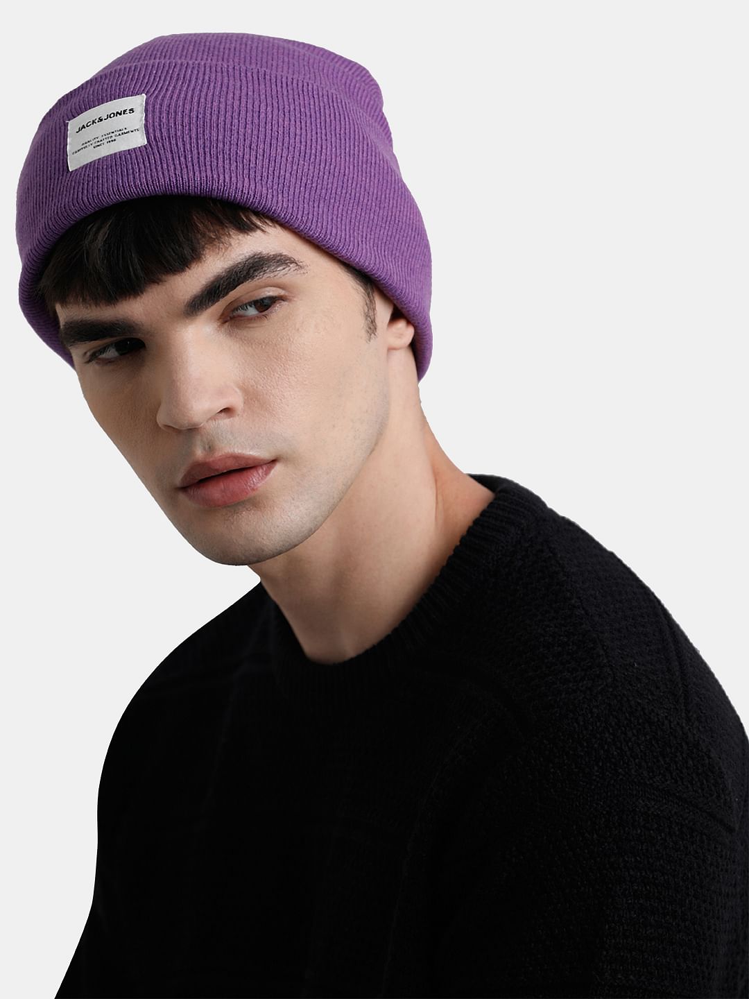 Purple store beanie hat