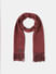 Red Woven Fringe Detail Scarf_408667+2
