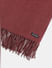 Red Woven Fringe Detail Scarf_408667+3