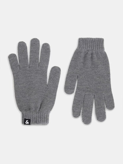 Grey Knitted Gloves