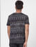 Grey Aztec Print Crew Neck T-shirt_389456+4