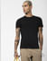 Black V Neck T-shirt_389437+1