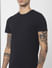 Black V Neck T-shirt_389437+5