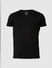 Black V Neck T-shirt_389436+8