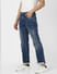 Blue Mid Rise Clark Regular Fit Jeans_389439+3