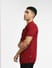 Red Textured Knitted Polo_397047+3