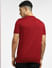 Red Textured Knitted Polo_397047+4