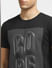 Black Graphic Print Crew Neck T-shirt_397048+5