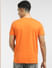 Orange Graphic Print Crew Neck T-shirt_397049+4