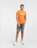 Orange Graphic Print Crew Neck T-shirt_397049+6