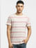 Pink Striped Crew Neck T-shirt_397056+2