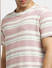 Pink Striped Crew Neck T-shirt_397056+5