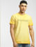 Yellow Embroidered Crew Neck T-shirt_397061+2