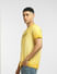 Yellow Embroidered Crew Neck T-shirt_397061+3