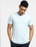 Light Blue All Over Print Crew Neck T-shirt_397063+3