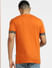 Orange Text Print Crew Neck T-shirt_397064+4