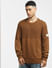 Brown Textured Pullover_397072+2