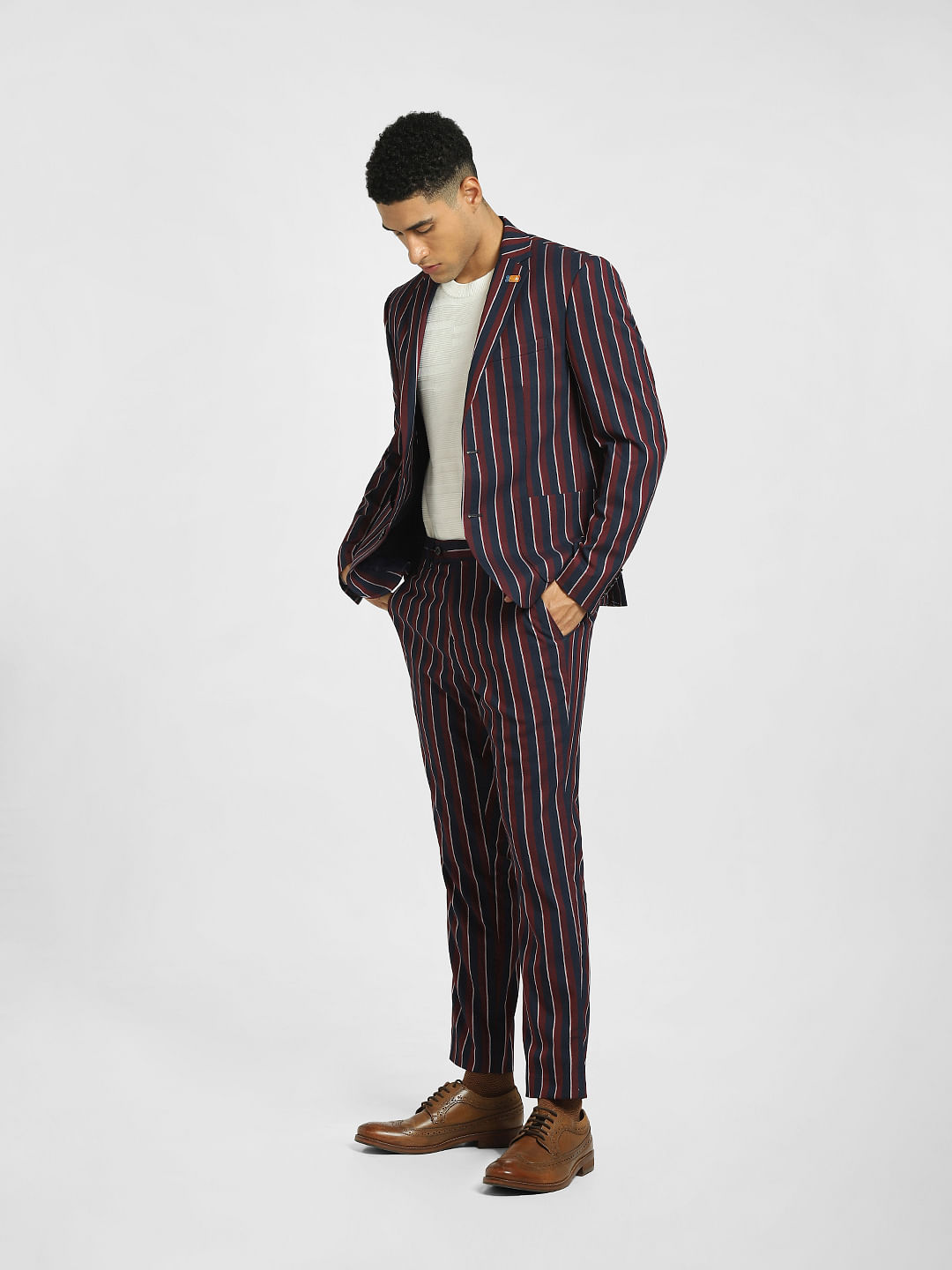 Mens striped jackets on sale blazers