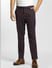 Maroon Mid Rise Striped Trousers_397081+2