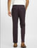 Maroon Mid Rise Striped Trousers_397081+4