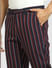 Maroon Mid Rise Striped Trousers_397081+5
