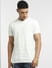 White Textured Knitted T-shirt_397088+2