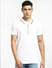 White Logo Print Polo T-shirt_397293+2