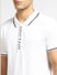 White Logo Print Polo T-shirt_397293+5