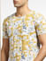 Yellow Floral Crew Neck T-shirt_397092+5