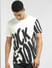 White Large Logo Print Crew Neck T-shirt_397095+2