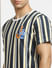 Blue Striped Crew Neck T-shirt_397097+5
